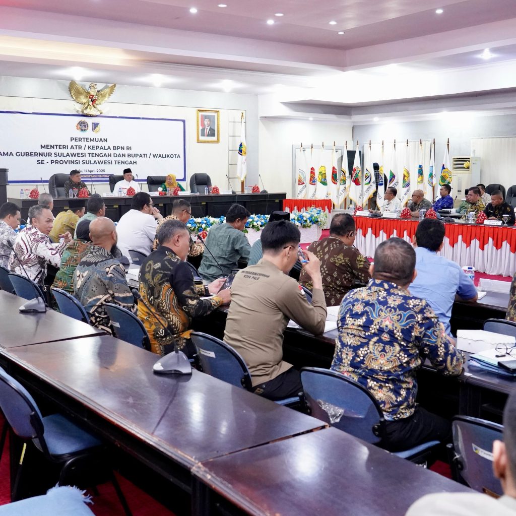 Kunjungi Palu, Ini Arahan Menteri Nusron Wahid Kepada Kepala Daerah Seprovinsi Sulteng