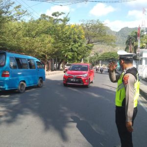 Pascalibur Iduladha, Polres Banggai Tingkatkan Pengaturan Lalu Lintas di Kota Luwuk