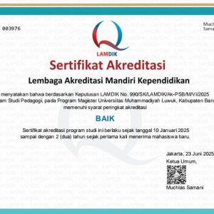 Prodi S2 Pedagogi FKIP Unismuh Luwuk Banggai Kantongi Akreditasi Baik, Bukti Adanya Jaminan Mutu dan Legalitas Pendidikan Berkualitas