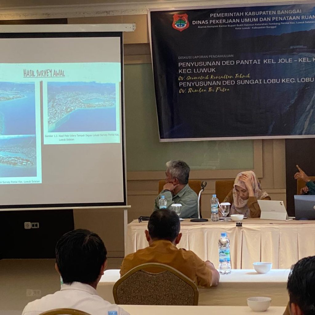 PUPR Banggai Gelar Diskusi Laporan Pendahuluan DED Pantai Jole–Keraton dan Sungai Lobu 