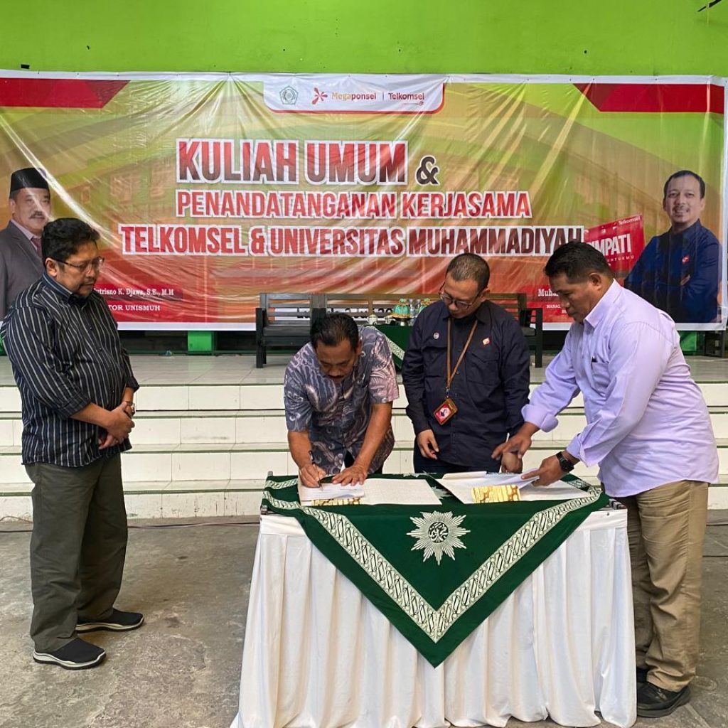 Unismuh Luwuk Banggai dan Telkomsel Teken MoU untuk Mendukung Catur Dharma Perguruan Tinggi