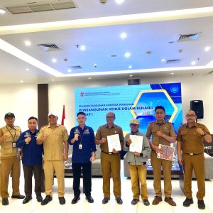 PUPR Banggai Teken Kontrak Proyek Pembangunan Venue Kolam Renang