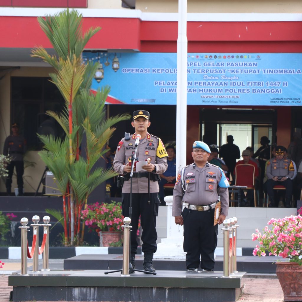 Polres Banggai Pastikan Kesiapan Pengamanan Lebaran Lewat Apel Gelar Pasukan